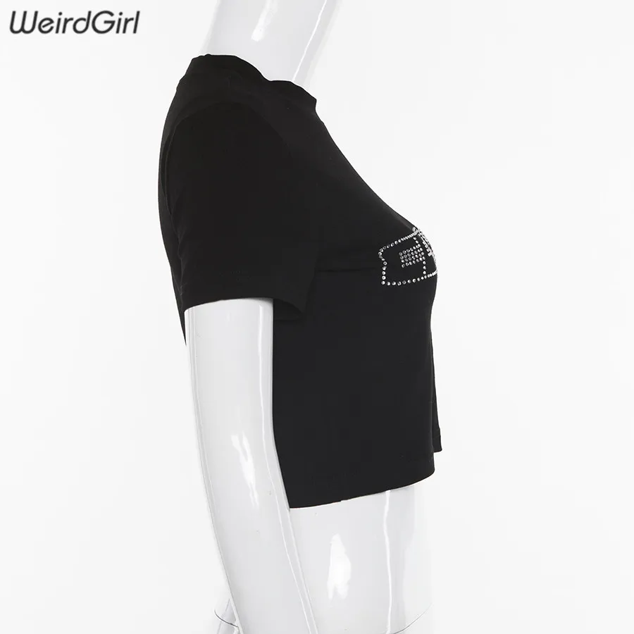 Weirdgirl женские модные футболки для фитнеса с круглым вырезом и коротким рукавом, эластичные женские футболки, Летние повседневные топы для девочек, Новинка