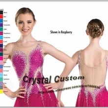 Пользовательские фигурное катание платья с спандекс бренд Vogue соревнования по фигурному катанию платье Индивидуальные DR3005