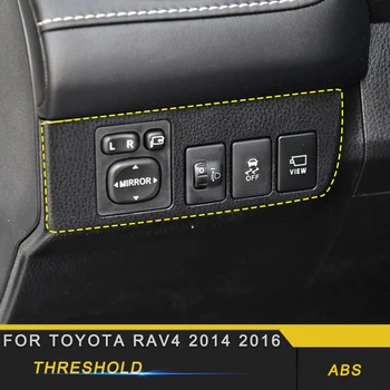 

For Toyota RAV4 2014 Car Styling Intelligent Switch Button Panel Cover Trim Frame Sticker Interior Accessories