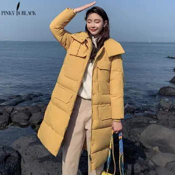 

PinkyIsBlack Winter Jacket Women 2019 Autumn Winter Snow Wear High Quality Hooded Parkas Winter Jackets Outwear Women Long Coats