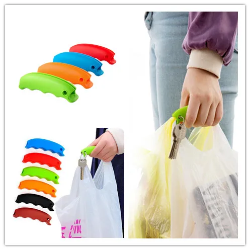 

Hot 1 Pc Bag Carrying Handle Relaxed Carry Shopping Handle Bag Clips Tools Silicone Knob Handler Useful Kitchen Tools