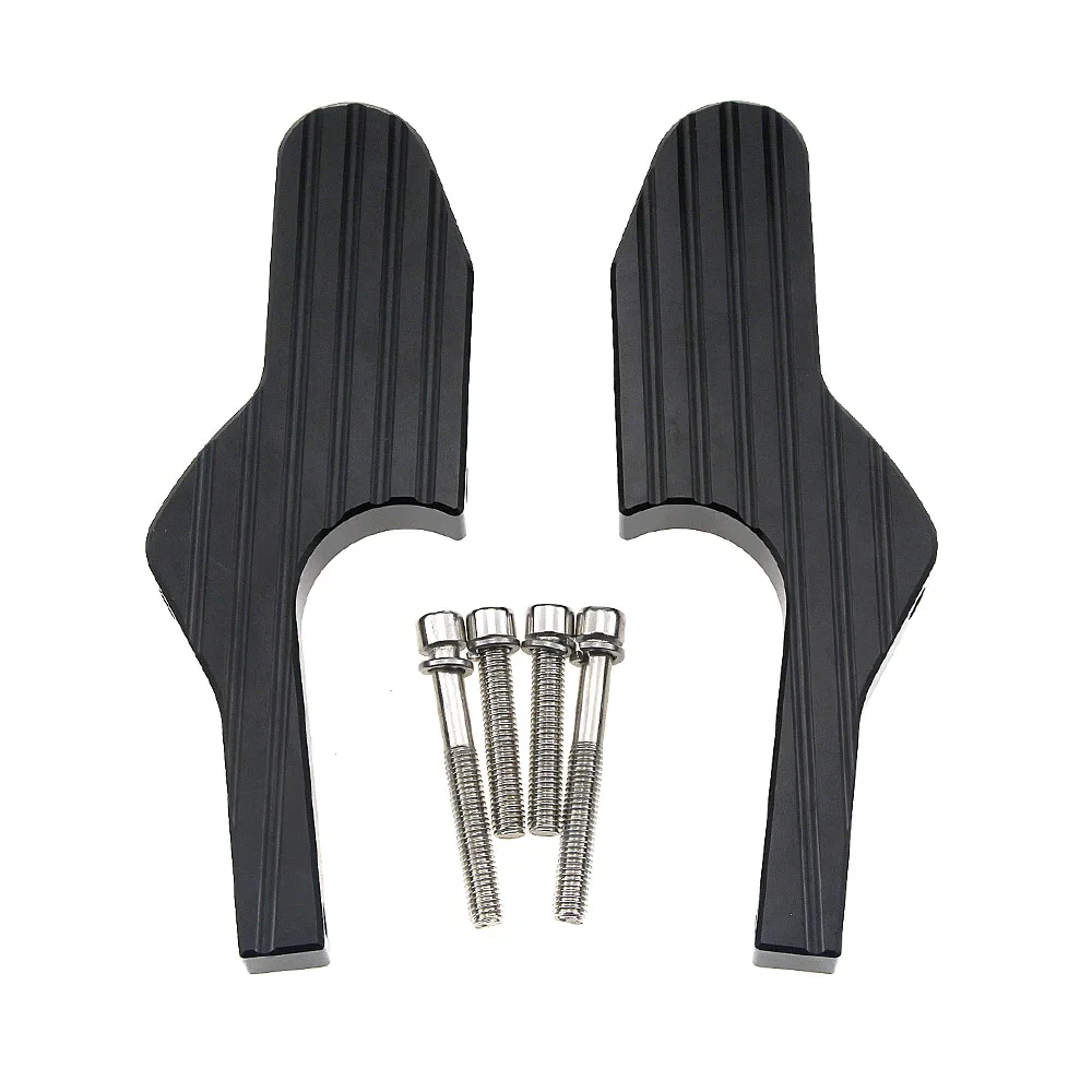 Подставки для ног скутера, накладки для ног, универсальные расширенные подножки с ЧПУ для VESPA GT GTS GTV 60 125 200 250 300 300ie - Цвет: Black