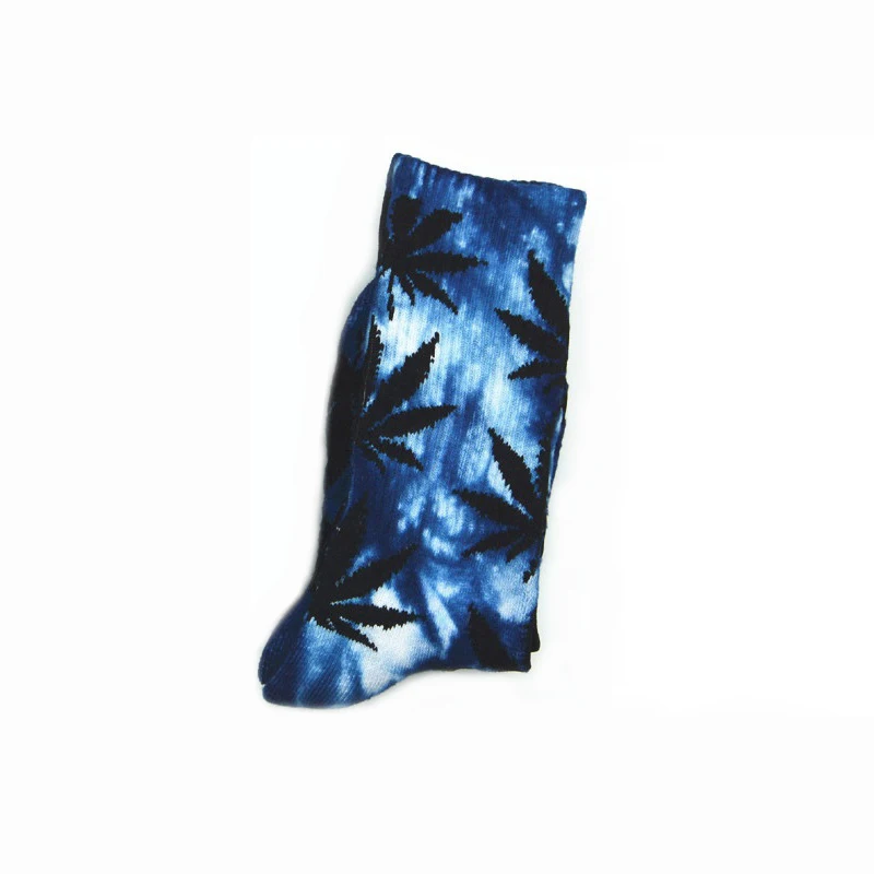 1 пара носков Plantlife носки WU Tang weed Носки CHEECH& CHONG leaf хлопковые носки мужские/женские уличные носки мужские и женские носки унисекс - Цвет: Tie die -blue
