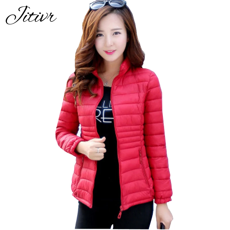 

2017 New Winter Women's Coats Fashion Slim High Quality Jacket Plus Size Casual Warm Parkas For Female With Zipper Pocket Jacket