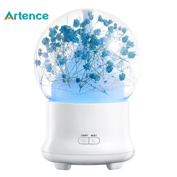 

Essential Oil Aroma Diffuser Gift Preserved Fresh Flower Ultrasonic Humidifier With Changing Night light Beautiful Souvenir