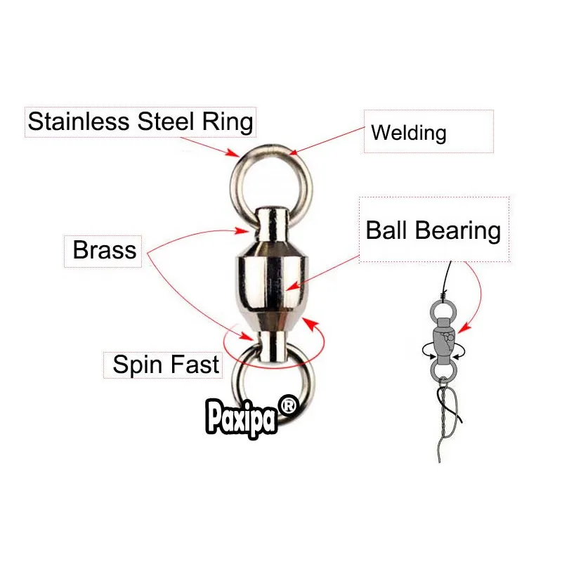 10 шт сверхмощный шарикоподшипник баррель рыболовная роликовая вертлюжная