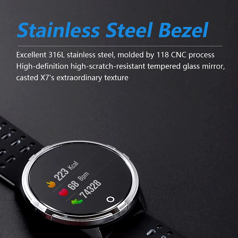  Bluetooth Smart Watch X7 pk X6 Sport Band Men and Women Health Smart Tracker for Android and iphone