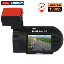 Conkim Dash Camera 1080P Full HD Car DVR Digital Car Recorder Super Capacitor Mini 0801S With GPS+G-Sensor+Night Vision DVRs