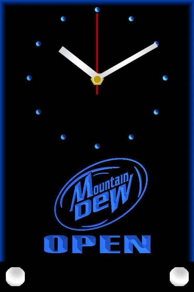 Tnc0032 Mountain Dew Beer Open Bar Table Desk 3D Led Clock