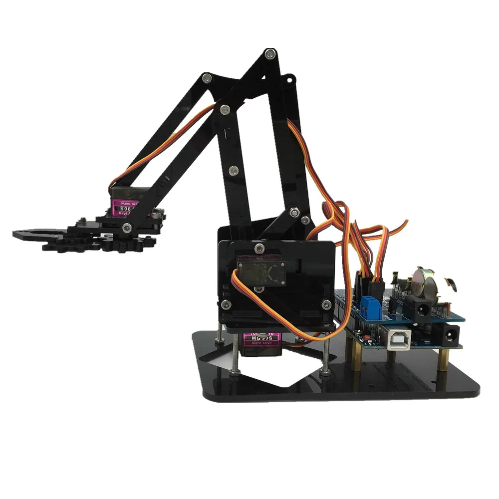DIY Acrylic robot arm robot claw arduino kit 4DOF toys Mechanical grab Manipulator Upgrade