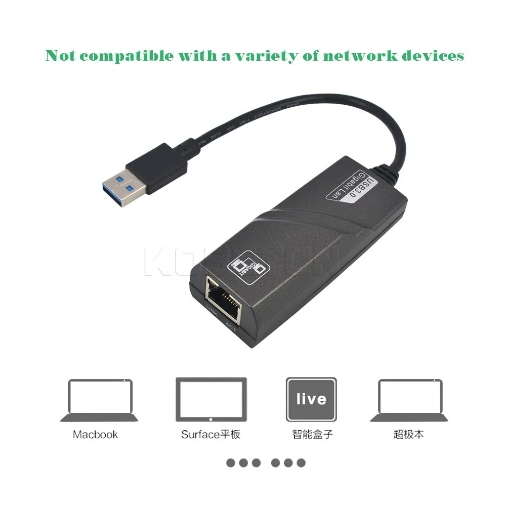 USB3.0 для RJ45 внешняя сетевая карта lan-адаптер с usb-разъемом 3,0 10/100/1000 Мбит/с Gigabit Ethernet для windows XP, Vista, 7, 8, для Mac OS