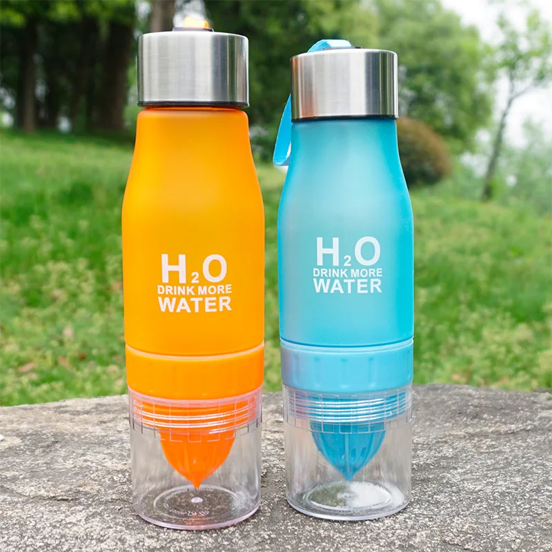 

Gift 650ml Infuser Water Bottle plastic Fruit infusion Kids Drink Outdoor Sports bottle Juice lemon Portable Kettle