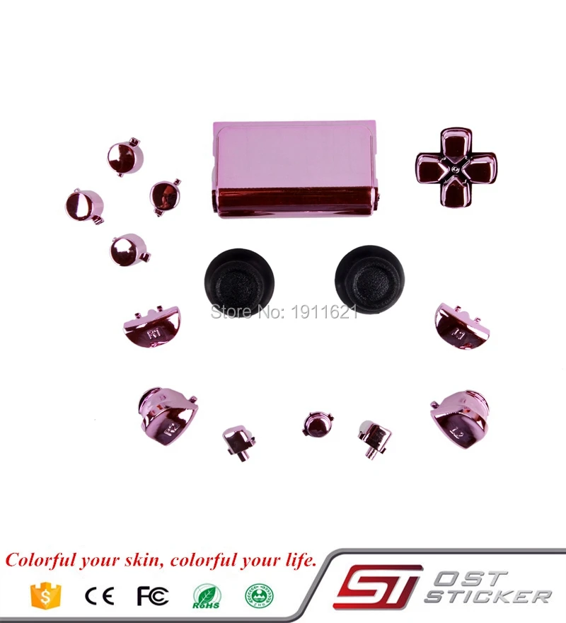 ps4 chrome pink full set buttons (1)