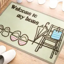 Полиамидное волокно Противоскользящий Сельский мультфильм Япония Южная Корея маленький чистый и свежий стиль дверной коврик машинная стирка