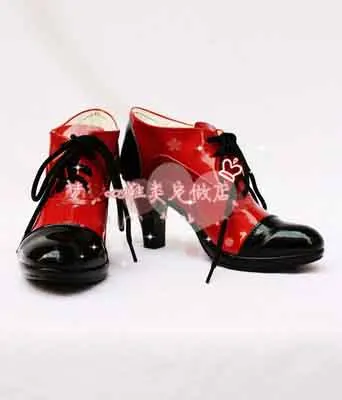 Siyah Butler Kuroshitsuji Grell Sutcliff Taklit cosplay ayakkabı Özelleştirmek ücretsiz Nakliye