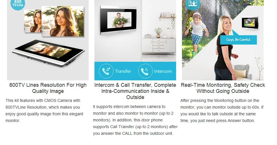 Sale HOMSECUR 7" Video&Audio Smart Doorbell+Aluminium Alloy Camera for Home Security   BC031-B + BM715-S 5