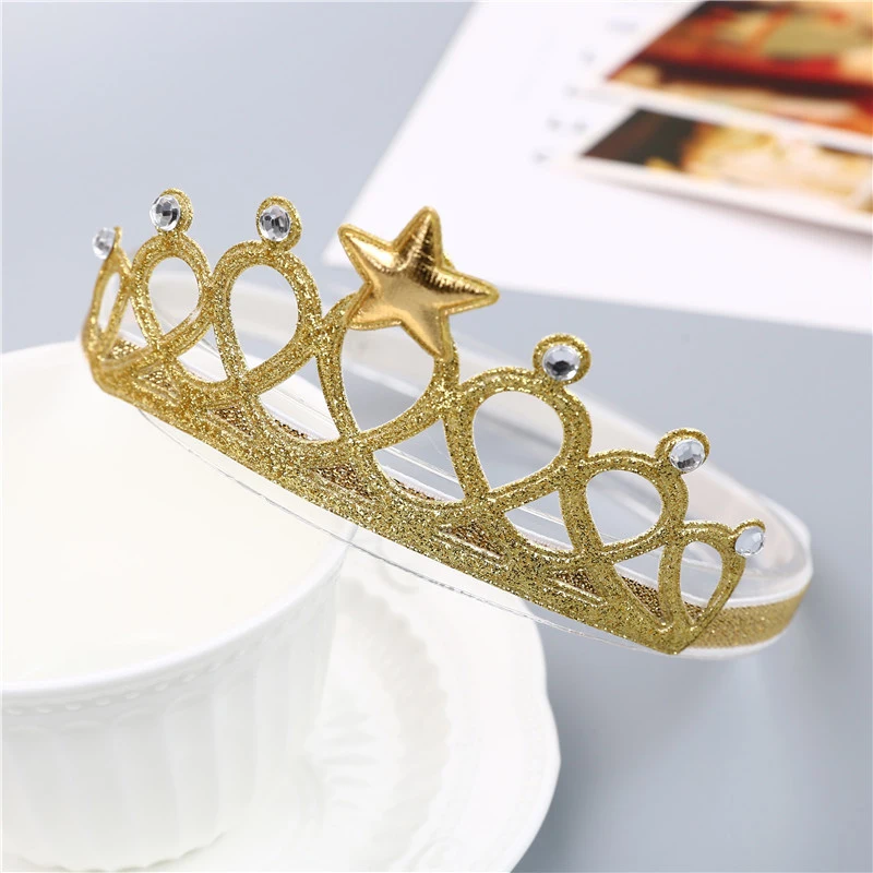 

Baby Girl Elastic Crown Cloth Crown Headband Headwrap Children Cute Nice Hair Headwear Flower Hair Band Birthday Party 6C0940