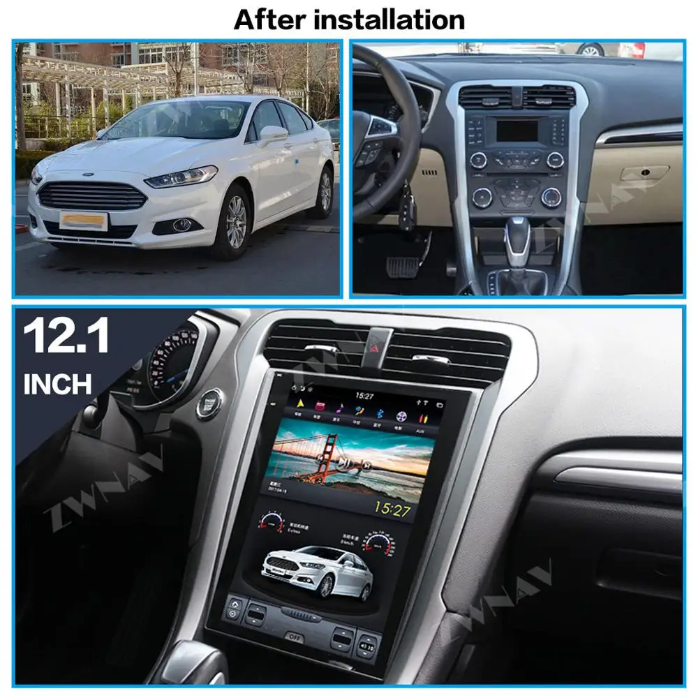 PX6 4 Гб ОЗУ Тесла стиль Android 9,0 Автомобильный gps навигация для Ford Mondeo Fusion MK5 2013+ головное устройство Мультимедиа Радио магнитофон