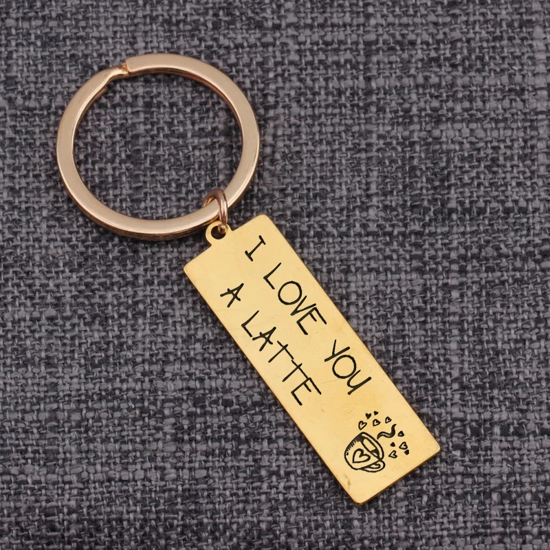 Держатель для ключей I Love You A Latte Key Tag брелок 1 шт. влюбленных кофе Llaveros Chaveiros