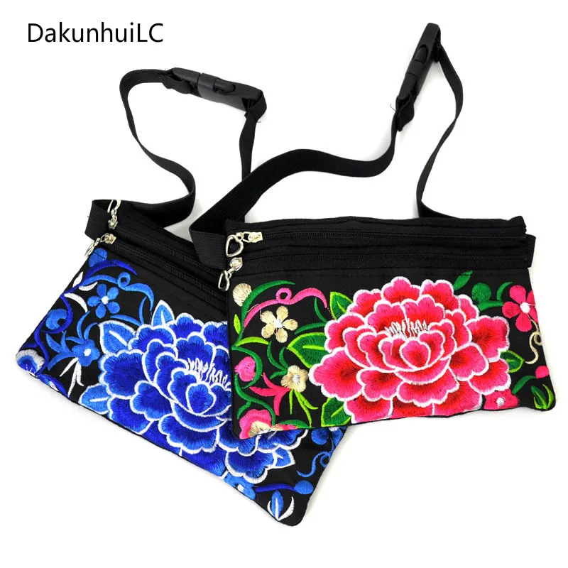 

2019 Ethnic Embroidered Bag Women National Vintage Embroidery Ladies Waist Packs Women Shoulder Bag Hip Bum Belt Bag