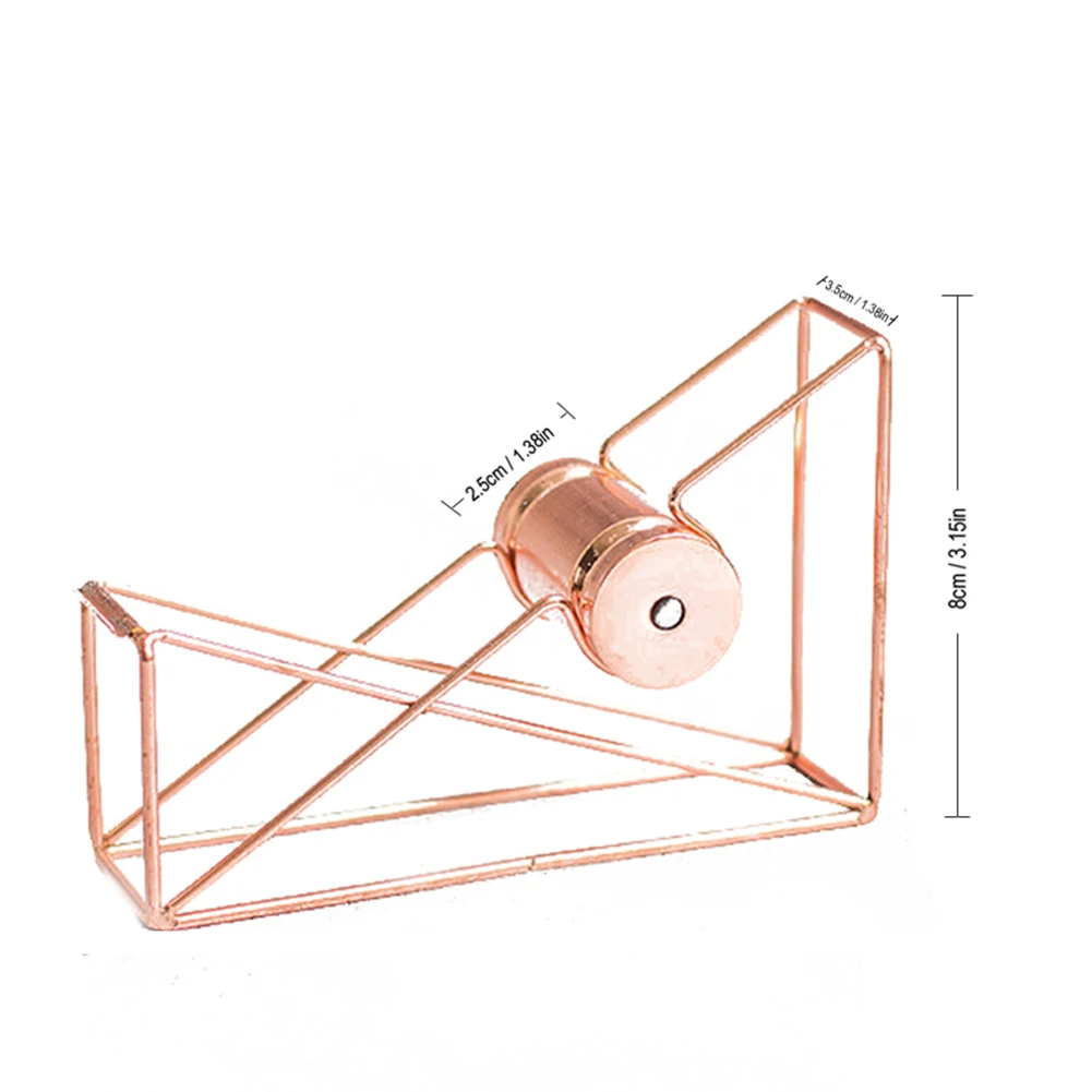 Скандинавские Ins розовое золото ковкое железо металл диспенсер для клейкой ленты Простой Резак для скотча База свет Роскошный домашний канцелярский школьный офисный принадлежности