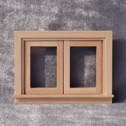 OMO 1:12 миниатюрное окно 2 ячейки двойной открытый мини мебель модель игры DIY кукольный домик аксессуары