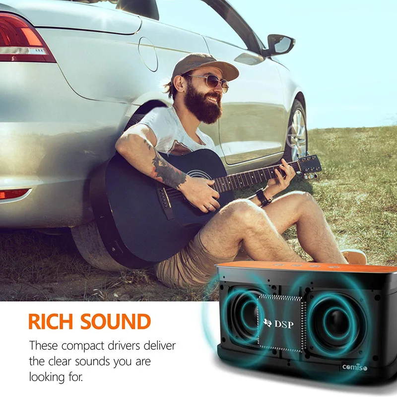 Bluetooth Колонка COMISO 30 Вт с басами|Портативные колонки| |