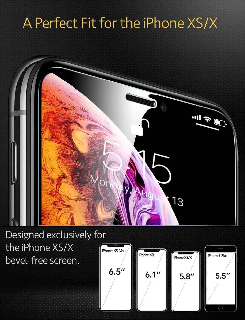 ESR закаленное стекло для iPhone XR 5X более прочная защитная пленка для экрана для iPhone XS жесткая Защитная стеклянная крышка для iPhone XS Max