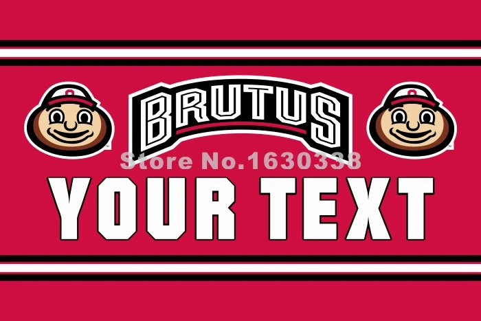 Штат Огайо Buckeyes ваш текстовый флаг 3ft X 5ft полиэстеровый баннер Летающий Размер № 4