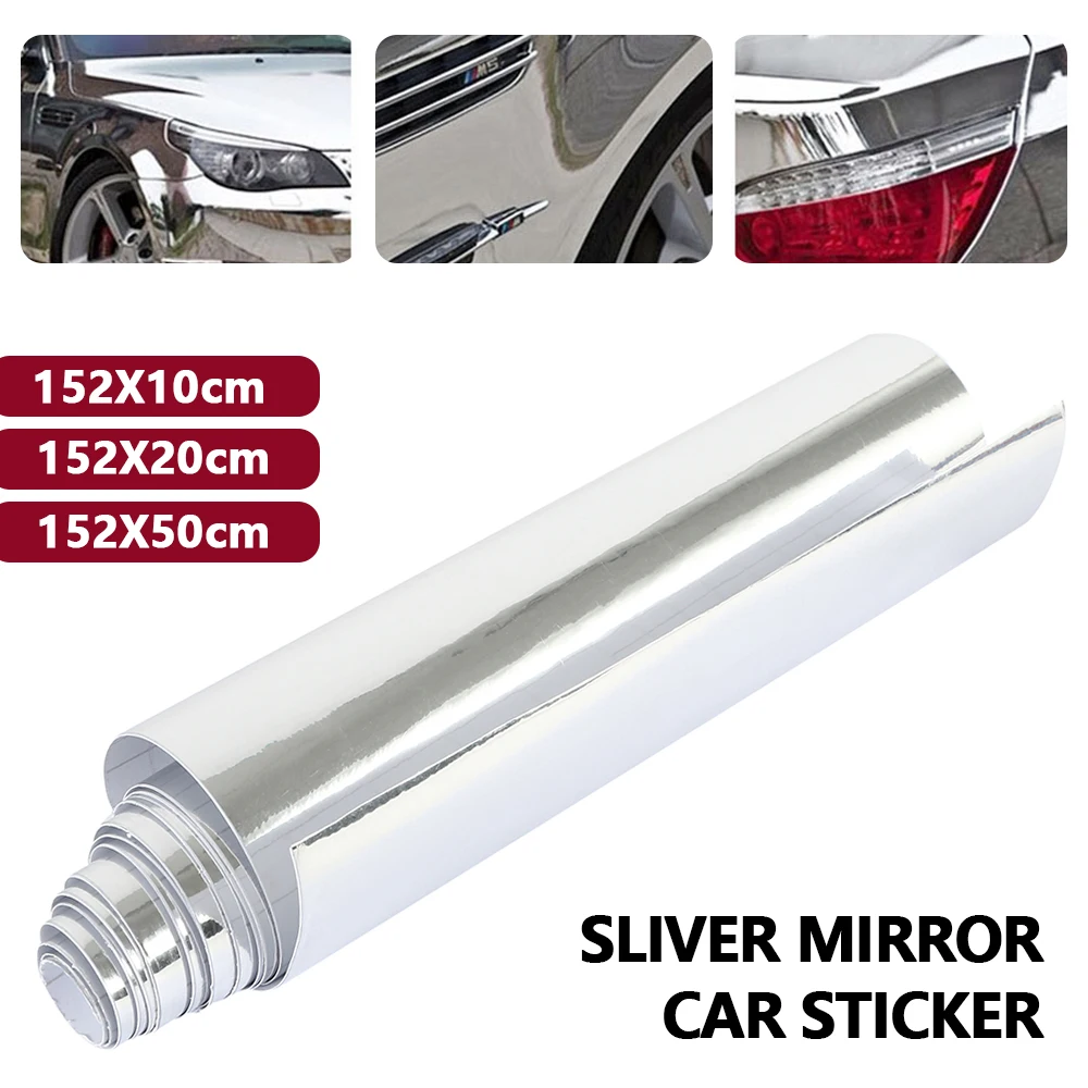 

High stretchable mirror silver Chrome Mirror flexible Vinyl Wrap Sheet Roll Film Car Sticker Decal Sheet