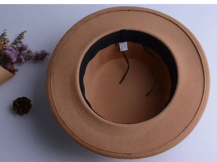 vintage wide brim black fedora hat pork pie hat fedora men ladies felt hats men women black hat women mens hats fedoras (16)