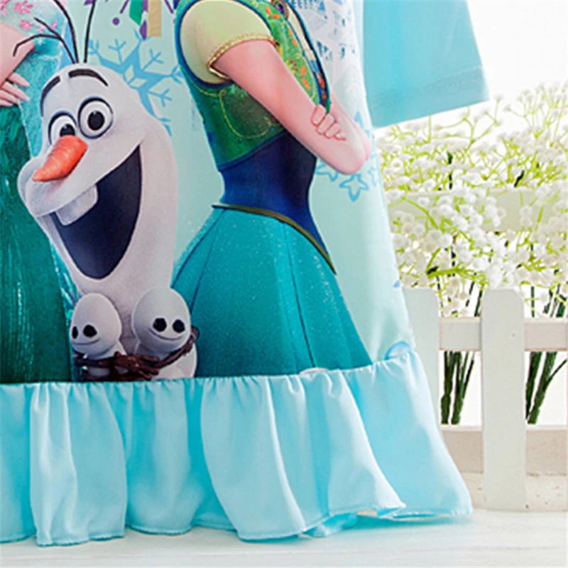 2019 New Style Anna Elsa Girls Nightgowns Children Party Dresses Sleepwear Pajamas Baby Girls Nightie Dress Pyjamas baby girl nightgowns