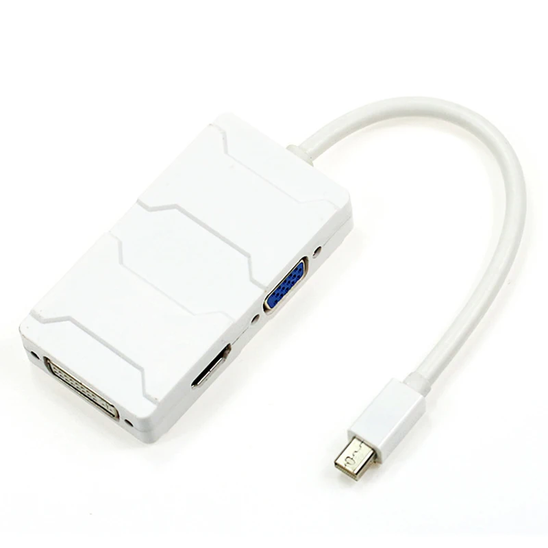 Новое поступление адаптер 3 в 1 с Mini DP на HDMI/DVI/VGA 4K * 2K для MacBook Air Pro hdmi vga dvi|Кабели VGA| |