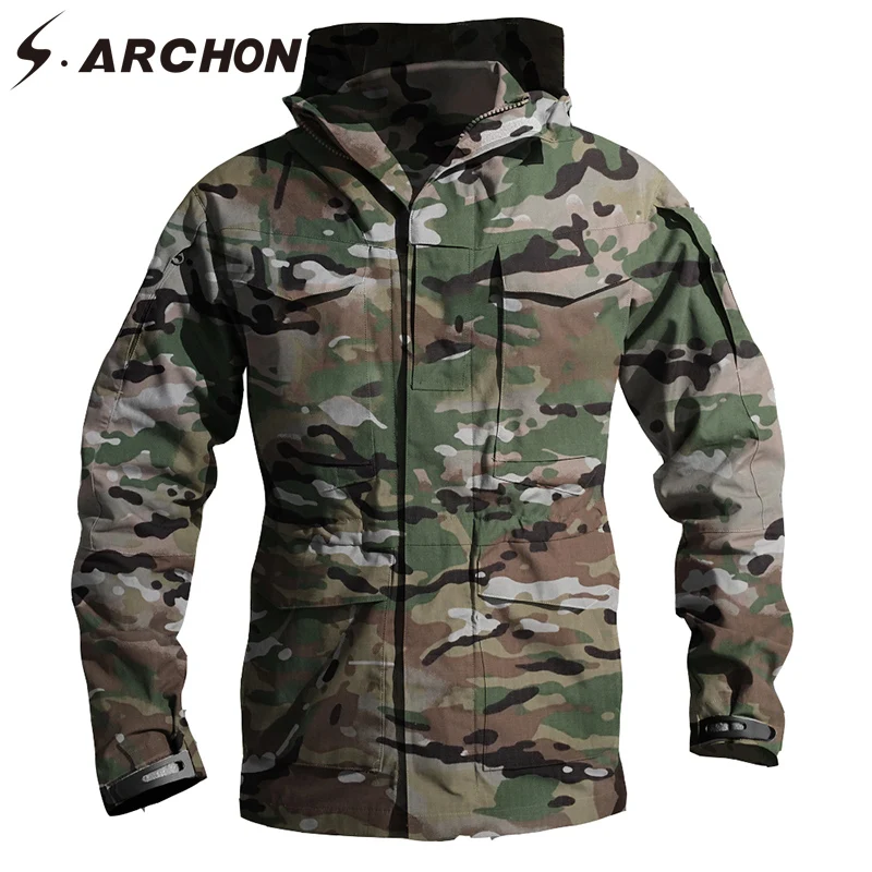 Preise S. ARCHON Neue M65 Wasserdichte Military Pilot Jacken Männer Windjacke Camouflage Taktischen Bereich Jacke Männliche Mit Kapuze Tasche Armee Mantel