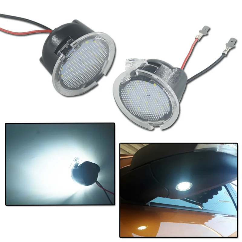 

Modify.Era 2pcs LED Under Side Mirror Puddle Light For Ford Edge Fusion Flex Explorer Mondeo Taurus F-150 Expedition Car styling