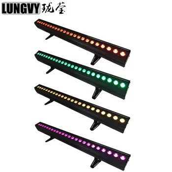 

Free Shipping 4pcs/lot 24x10w RGBW 4in1 Led Wall Washer Bar Light DMX Control Indoor Led Flood Wall Washer DMX Stage Bar Light