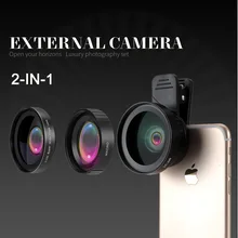 Ican 2 in 1 0.6X Huge Angle Lens with Clip 37mm Thread 10X Macro Excessive Definition Cell Telephone Lens for IOS Android iPhone xiaomi