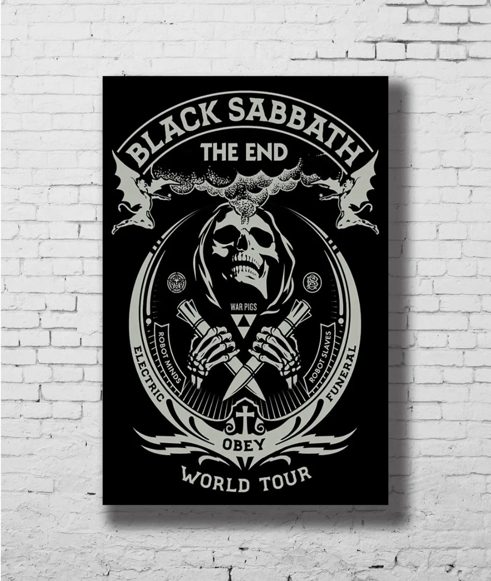 Black Sabbath The End World Tour Оззи Осборн поп Наклейка на стену украшение дома Шелковый художественный плакат