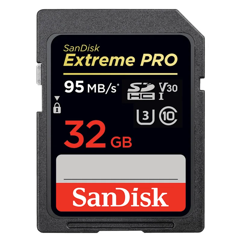 Двойной Флеш-накопитель SanDisk Extreme PRO sd карты 128 ГБ 256 SDXH до 170 МБ/с. скорость чтения cartao de memoria 64 ГБ 32 ГБ оперативной памяти, 16 Гб встроенной памяти, до 95 МБ/с. скорость чтения - Емкость: SDXXG-032G