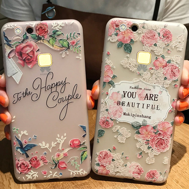 YueTuo матовый чехол для HuaWei p10 lite p10lite = nova 2017 силиконовый роскошный 3d цветок ТПУ