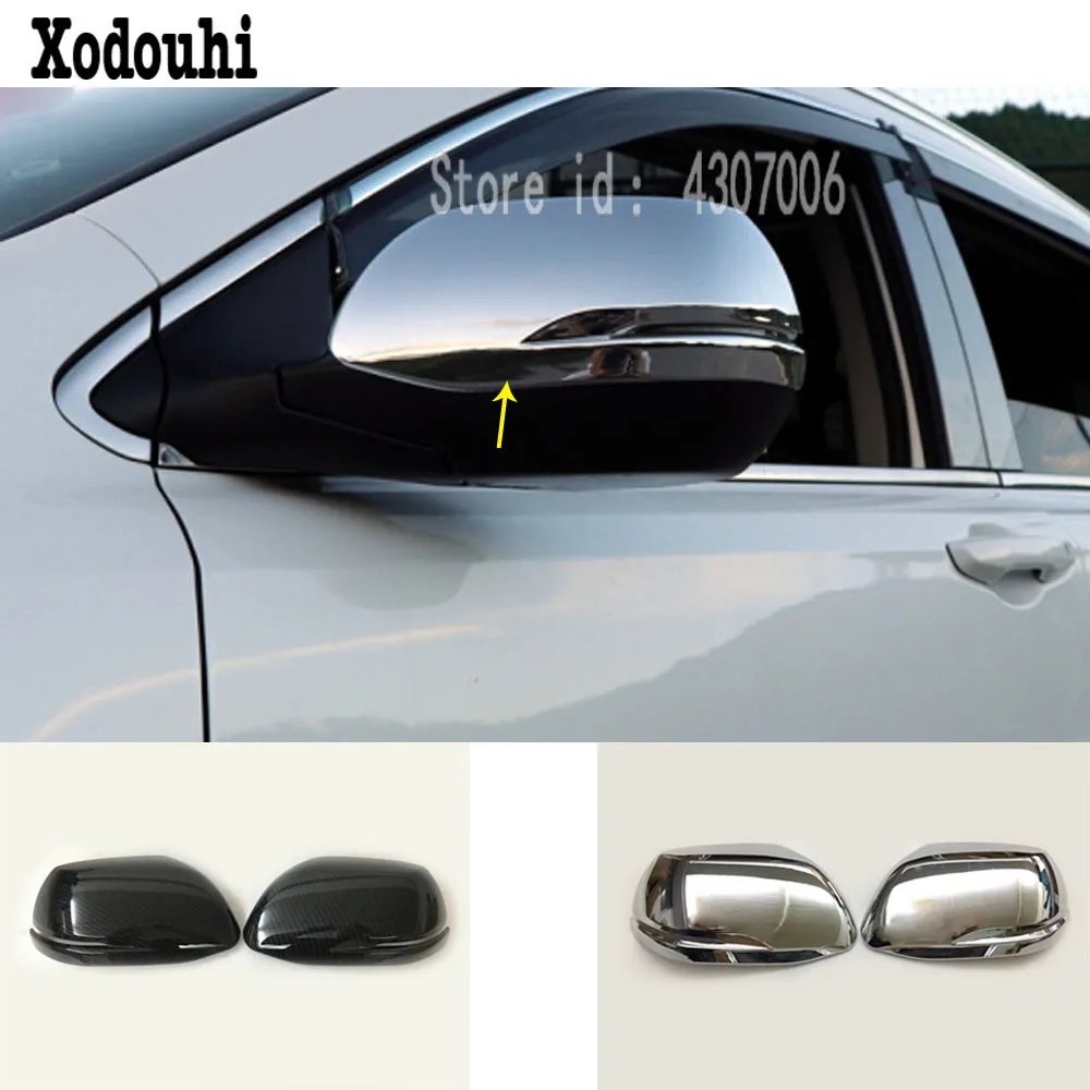 

Car body styling back rear view Rearview Side Door Mirror Cover stick trim frame hood part 2pcs For Honda CRV CR-V 2017 2018