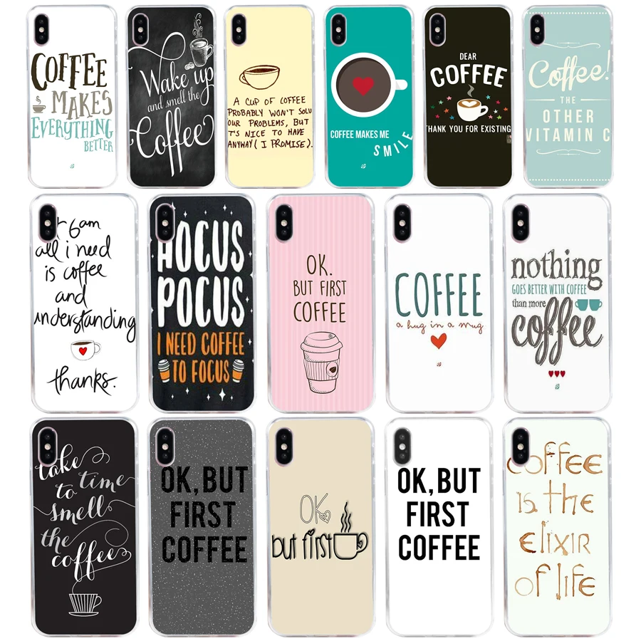 277H Ok But First Coffee Custodia Morbida In Silicone Tpu Cover Per Iphone 5 5S Se X Xr Xs Max Case
