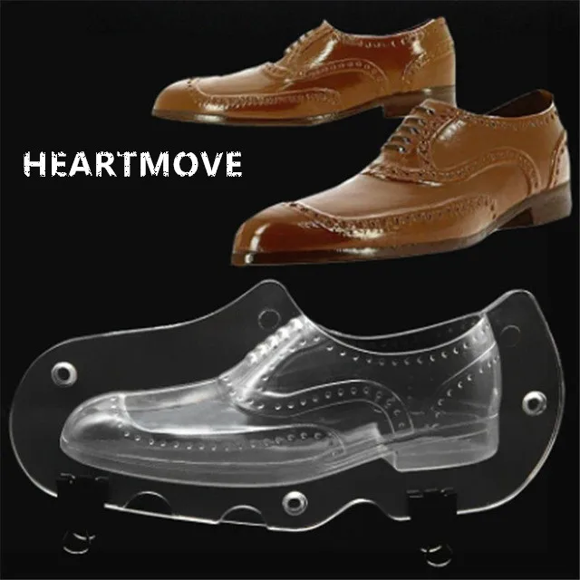 HEARTMOVE 3D Plastic Chocolate Mold Leather Men Shoe Shape Candy Cake Molds Cake Decorating Tools Kitchen Baking Accessories