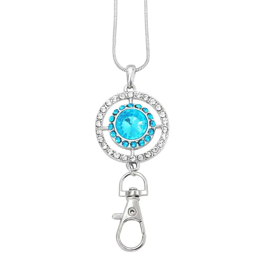 

idclip Bling Snap Womens Office Lanyard ID Badges Holder Necklace Jewelry Charms Pendant Clip
