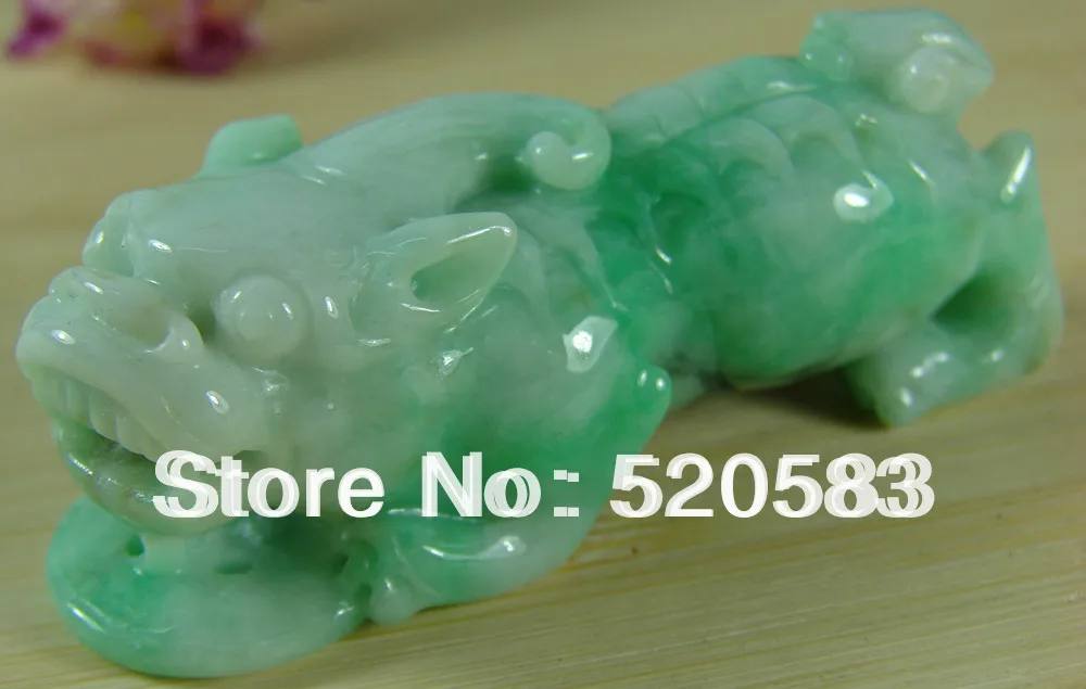 

Certified Rich Green Pixiu Chinese Natural Grade A Jade Jadeite Pendant