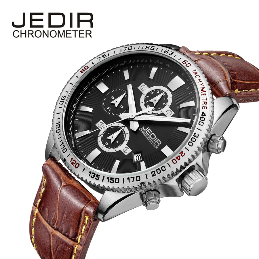 

2017 New JEDIR Genuine Leather Watch Men Quartz Vogue Casual Watch Men Business Male Relojes hombre Simple Wristwatch