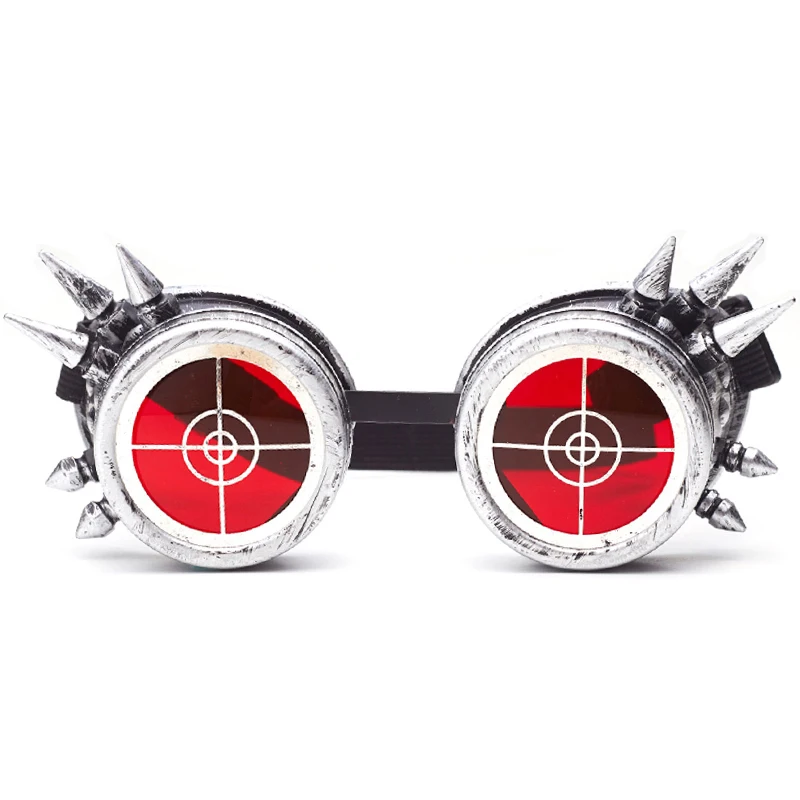 

FLORATA NEW Super Cool Halloween Goggles Imitate Gun Aimed Lens Frame With Sharp Spines Retro Welding Glasses Cosplay Props