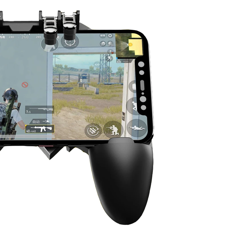 PUBG Mobile phone Dzhostik Six-finger linkage Gaming Trigger Gamepad L1R1 Shooter Controller Game Fire Button For iphone Android (7)