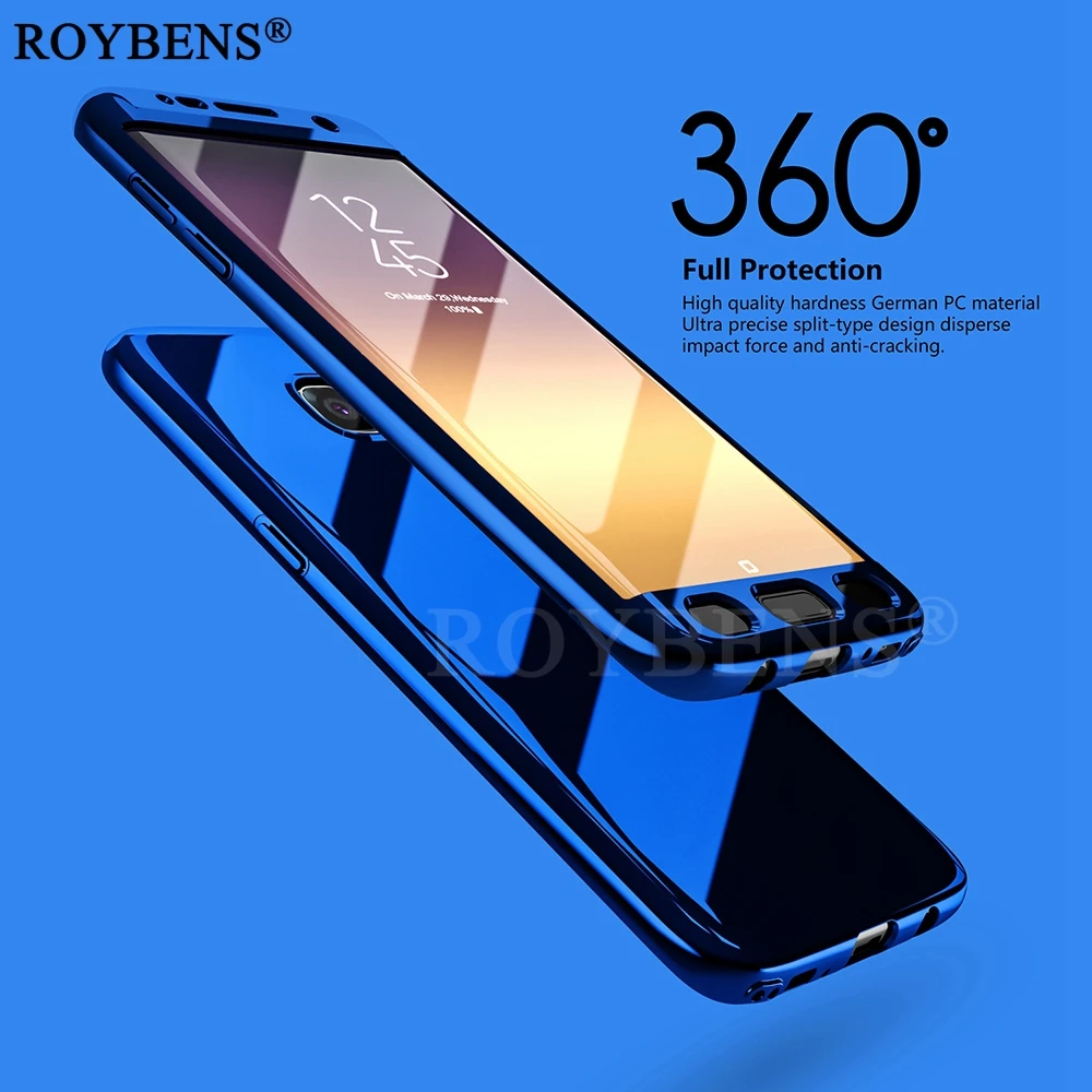 For Samsung Galaxy S7 Edge Case Roybens Luxury Ultra Thin Bling Mirror 360 Full Protection Cover 2 in 1 Armor |