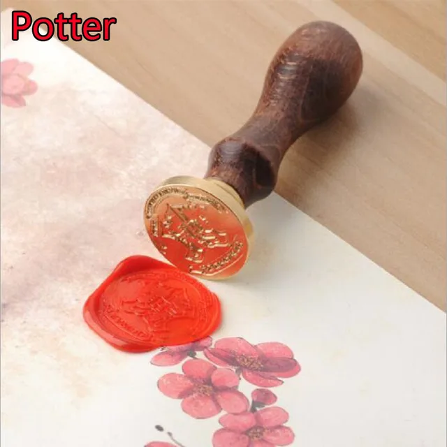 Best Offers Harri Potter Wooden Fire Seal Anime Figure Toy Harri Potter Magic World Cosplay Stamp Toys Children Birthday Gift 